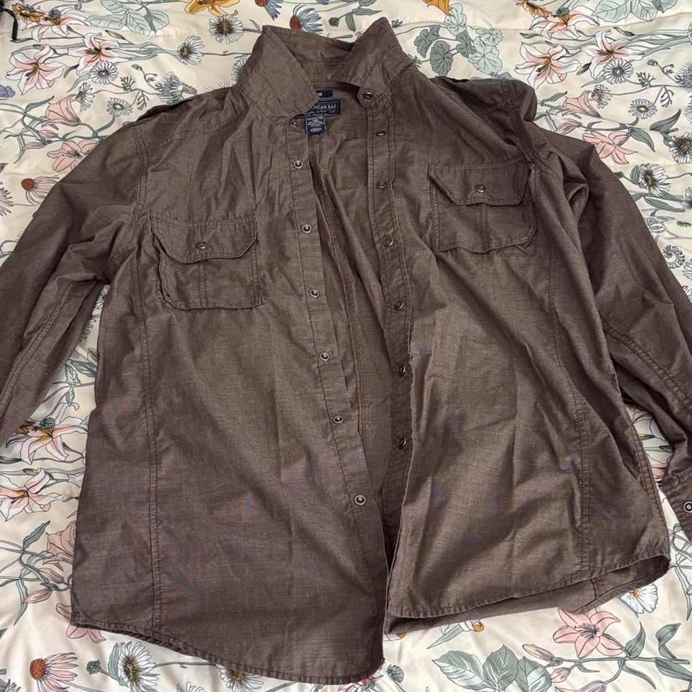 American Rag Men's Dark Brown Shirt Jacket